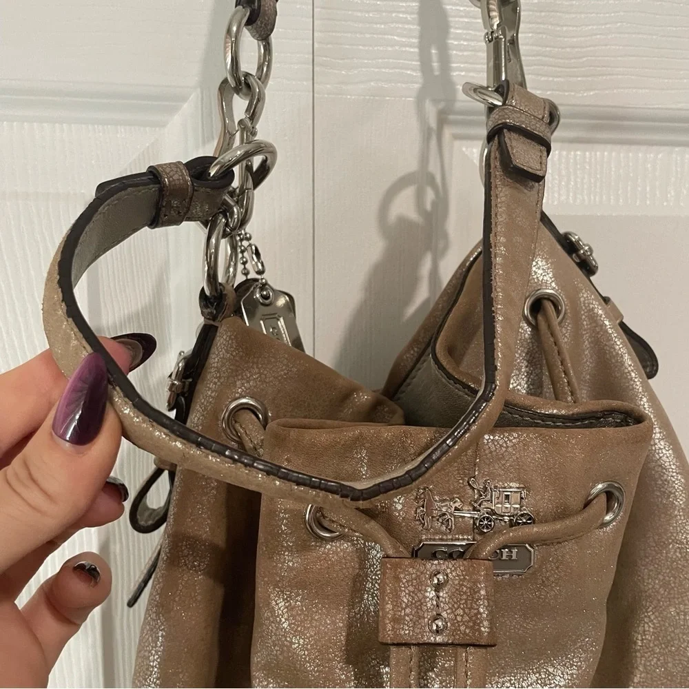 Coach Metallic Gold Hobo Bag - Picture 3 of 10